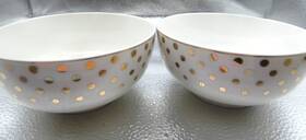 Gtw17 Graces Teaware Grace Inch Gold Dots Set Of 2 Bowls Euc