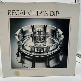 Grainware Regal 034755007373 Vintage Carlisle Chip N Dip Lucite Acrylic Clear Veggie