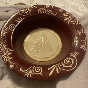 461335 Grasslands Road Holiday Style Christmas Tree Pattern Decorative Bowl