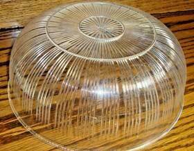 Greenbrier International 639277005144 Clear Round Ribbed Lightweight Plastic Fruit Salad Serving Bowl Dinnerware 605