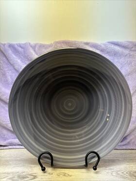 10870092 Guzzini Centerpiece Bowl Sky Grey Recycled Plastic Large Unique Msrp 100