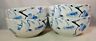 H022 Paula Deen Indigo Blossom Cereal Bowl Set Of Stoneware Bowls