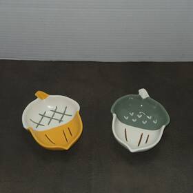 Hallmark 661127009217 Bowl Set Autumn Acorns Stacking Dip Candy Nuts Dishes Of 2