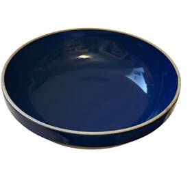 Dr-084 Hasami Japan Porcelain And Clay Bowl 2.25 Inch X 7.31 Glossy Blue