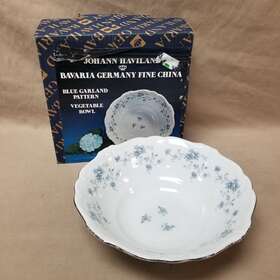 Haviland 072186100096 Johann Germany Blue Garland Replacement Vegetable Bowl In Original Box
