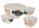 Hdl-18552 Harley Davidson Harley-davidson 1903 Enamel Coated Steel Snack Bowl 5 Pc Set