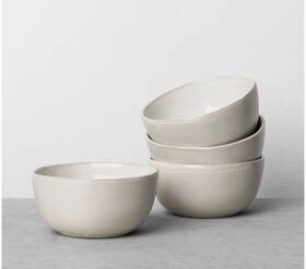 324-03-0065 Hearth And Hand Magnolia Set Of 4 - Cream Stoneware Mini Dessert/snack Bowls