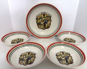 Him11 Himark Set Of 4 8 Inch Individual Pasta Bowls And 1 11 Serving Bowl