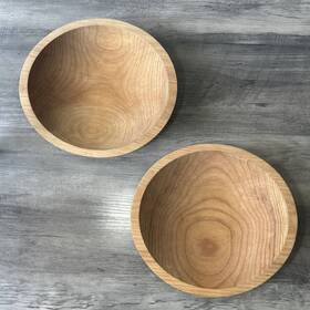 2216.23 Holland Bowl Mill 2 9.5 Inch X 9 2.5 Off Round Wood Country Ranch Farmhouse
