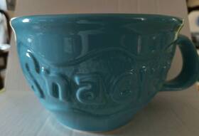 Home Essentials 786460729186 Snacks Handeled Bowl Large Aqua
