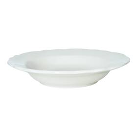 56400 Homer Laughlin Carolyn White Scalloped Restaurant Ware 9 Inch Large Rimmed Soup Bowl