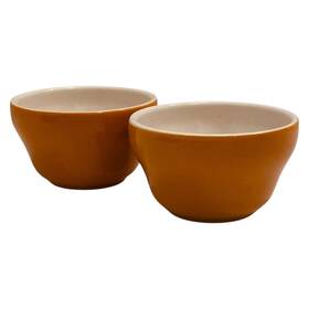 A786 Homer Laughlin Mcm Butterscotch Restaurant Ware Custard Cups Ramekins Set Of 2