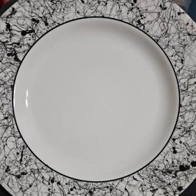 Homer Laughlin Hlc1078 Dinner Plate Black And White