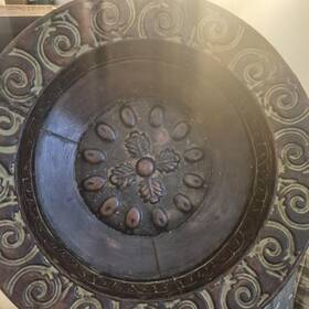 Hosley 742702326506 Metal Bowl Decorative Brown Elegant Expressions