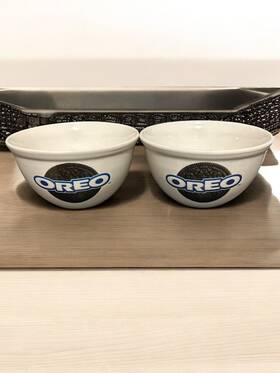 Nbl04a Houston Harvest Gift Products Vintage Set Of 2 Oreo Cookies Ice Cream / Cereal Bowls