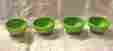 Hs1006r Hc Inc 4 Green Plastic Footed Salsa Or Guacamole Bowls By