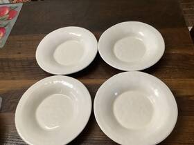 80061 Hubert Melamine Creamy White Soup Salad Bowls Set Of 4