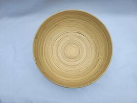 102.348.62 Ikea Rundlig Serving Bowl Bamboo/white 11 Inch