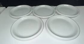 5-ikea Ikea 14471 Set Of White Appetizer/dessert/salad Plates 7.5 Inch Free Shipping