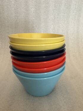 21385 Ikea Set Of 8 Melamine Condiment/dipping Bowls #21385 Thailand 4 Colors