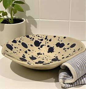 221-47 Ikea Jassa Ceramic Bowl Piet Hein Eek Limited Edition 2017 Splatter Print Mcm