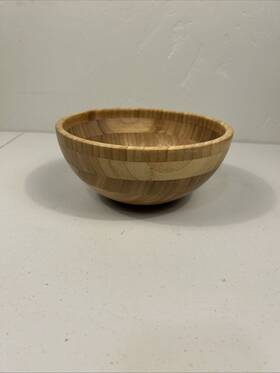 22516-2138 Ikea Blanda Bamboo Wooden Bowl - 8 Inch Diameter