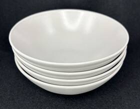 22610 Ikea Fargklar Matte Light Gray Stoneware Soup/cereal Bowls 6.3in Set Of 4