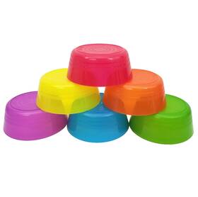 301.929.60 Ikea Kalas 6 Bowls Plastic Rainbow Neon Colors Bpa Free Excellent