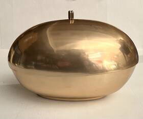 605.690.08 Ikea Gokvalla Brass Color Serving Bowl With Lid #605.690.08