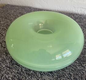 805.299.93 Ikea Varmblixt Donut Shape Serving Bowl W Lid By Sabine Marcelis Glass/green