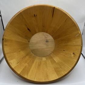 Sg35 Ikea Wood Salad Fruit Serving 11 Inch Diameter Bowl Beautiful Light Color