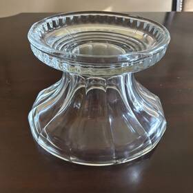 7115 Indiana Glass Clear Punch Bowl Stand #7115 Colonial Panel