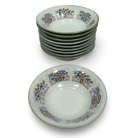 International China S-1104 Provinstone Lotus Valley Soup Cereal Bowls Lot 10