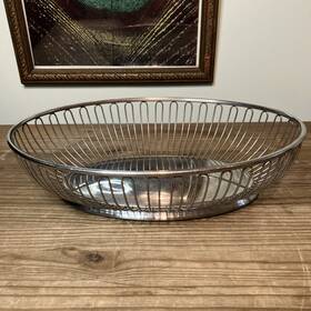 4050 International Stainless Italy Made 11 Inch Alessi Wire Fruit Bread Basket Bowl