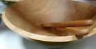 705906 Island Bamboo Serving Used Gently Set Bowl Utensil