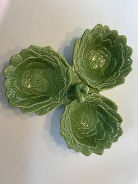 John Derian For Target 198101793973 And Artichoke 3-section Stoneware Serving Bowl