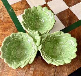 90919205 John Derian For Target Co Artichoke 3 Section Serving Dish Never Used