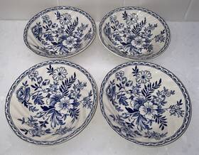 A8200600001 Johnson Brothers England Devon Cottage 1883 Salad/soup Bowl Lot Of 4