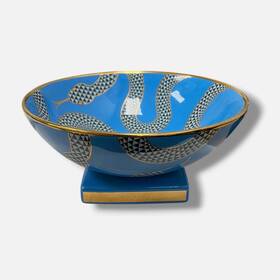 Jonathan Adler 810166600989 Blue Eden Porcelain Decorative Bowl