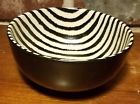 Joseph Abboud Zebra Soup Cereal Bowl Black White Animal Print