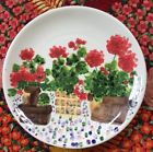 Judy Buswell Red Geraniums Plate