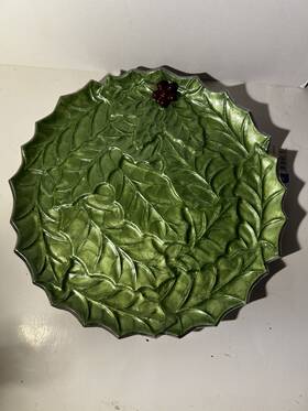 Julia Knight 812501022753 Holly Sprig With Berries Mojito 12 Inch Bowl New