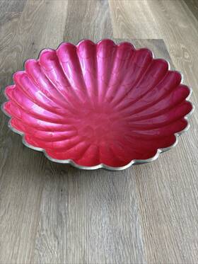 Julia Knight 879787006471 Peony Round Deep Pomegranate 12 Inch Bowl