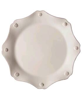 Juliska 182222000157 Berry And Thread Whitewash Scallop Salad Plate 9 Inch Stoneware