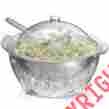 Jumgs035yw Jumbl Stainless Steel Salad Bowl On Ice Includes Dome Lid Serving Utensils