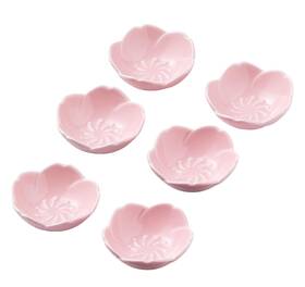 Jusalpha 810058711601 Pink Cherry Blossom Ceramic Sauce Dish Seasoning Sushi Soy Dipping Bow