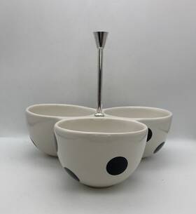 Kate Spade New York 882864768216 Lenox Ny All In Good Taste Divided 3 Bowl Toppings/condiments Dish