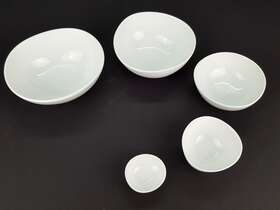 Kiln Foh Front Of The House 840291036070 Set 5 White Bowls Ramekin Brand New Restaurant Dinnerware