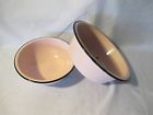 Da3207 Kitchen Granite Retro Enamelware Mid-century Vintage 2 Pink Bowls