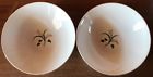 Knowles Pair Forsythia Serving Bowls Yellow Flowers Gold Trim